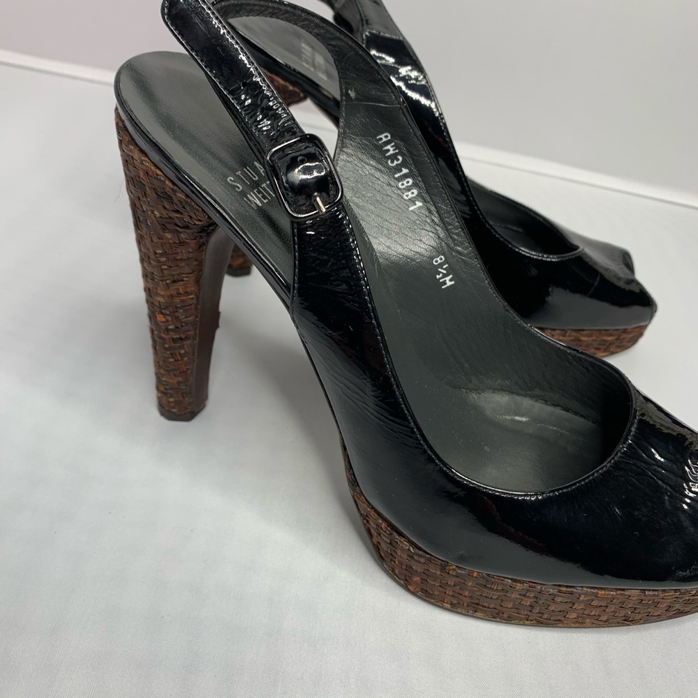 Stuart Weitzman black patent leather heels (bin s2